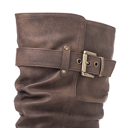 Globalwin GW-W21YY08-3-SZ-11 Women'S Mid Calf Dress Boots Biker Motorcycle Riding Boots Women thumb #2