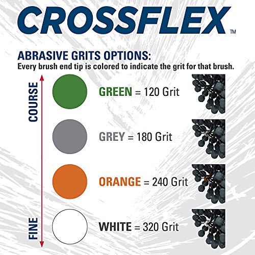 Image of Weiler 34323 Crossflex Standard Duty Bore Brush, 8MM Dia, 120SC with Collet