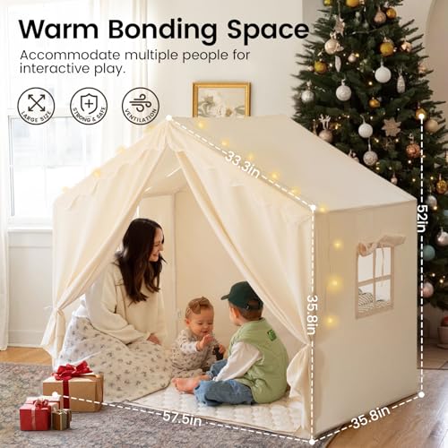 Best Tiny Land Kids Tent With Mat And Star Lights