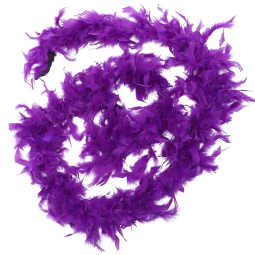Boa de plumas púrpura Artibetter suave para vestidos de fiesta y manualidades