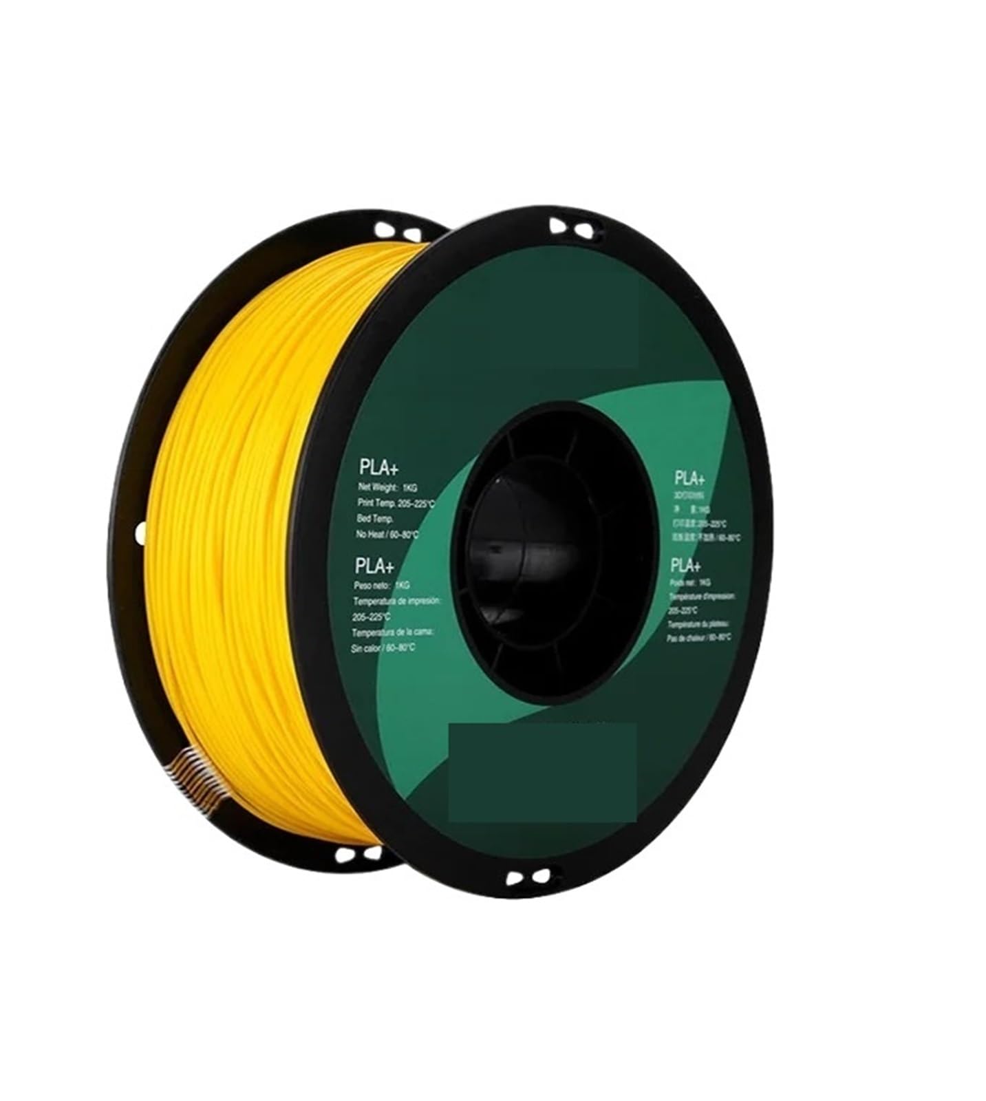 3D Drucker Filament, Maßgenauigkeit +/- 0,03 mm, 1 kg Spule, 3D-Drucker-Filament PLA+ 1,75 mm, 3D-Druckmaterial for 3D-Drucker(Yellow)
