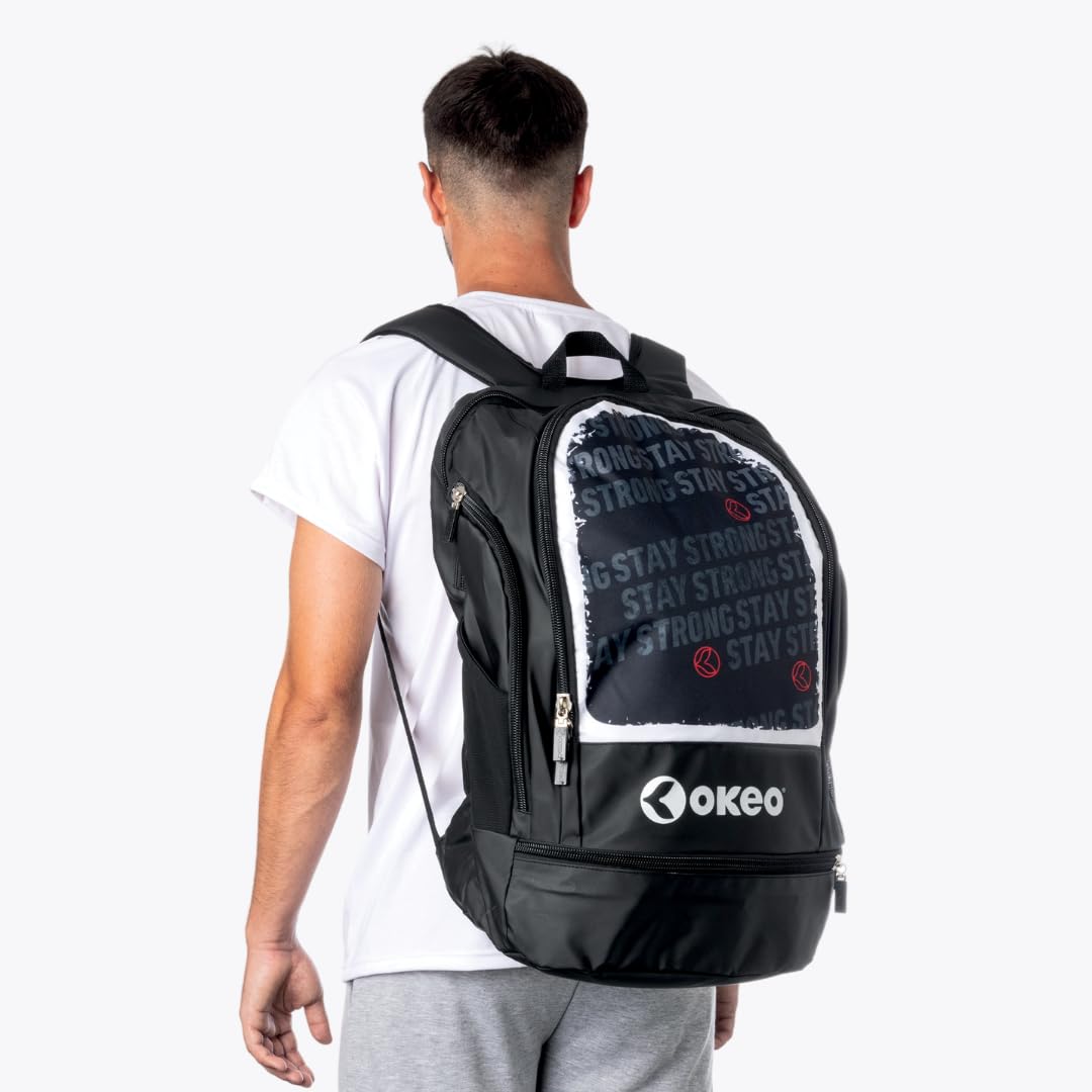 Okeo Zaino sportivo, Zaino capiente, Spazioso e funzionale, Tasca centrale, Tasche laterali, in varie fantasie, Studio sport e tempo libero, Fantasia (Strong)