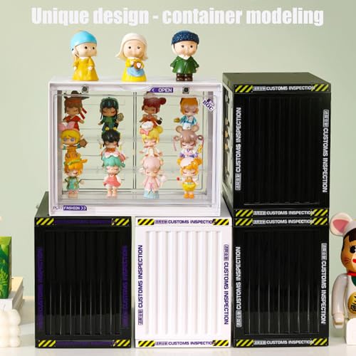Acrylic Display Case Stand for Figures Unique Design 3 Tier Display Box for Collectibles Stackable Dustproof Clear Display Stand for Pop Mart Action Figures - Thumbnail 4