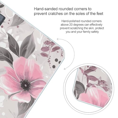 Báscula de baño digital Smart FekiLoot con diseño floral miniatura 4