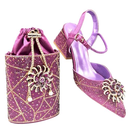 Chaussures et sacs à talons hauts à bout pointu de fête de mariage