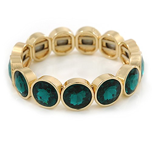 Bracelet Flex Pierre Verte extensible en verre pour un ajustement parfait