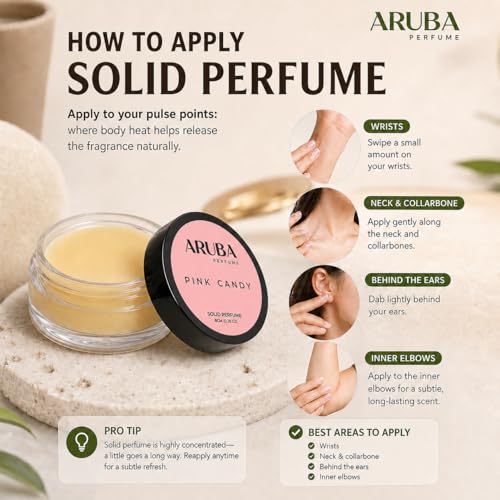 Image of Alcohol Free | Pink Candy | Solid Perfumes | Wax Perfumes for Men & Women | Non-Greasy Cologne | Strong & Lasting Fragrance | Gifting Pack for Him & Her