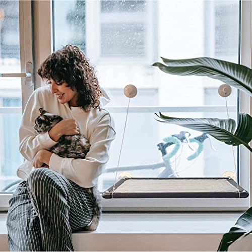 Catogpet, Relax Your Cat, Ease Anxiety, Cat Window Perch | Large 29" x 16" and Vacuum Suction Cup | Cat Window Bed, Cat Window Seat, Cat Hammocks for Indoor Cats, Cat Window Hammock, Cat Bed, Pet Bed - Image 5
