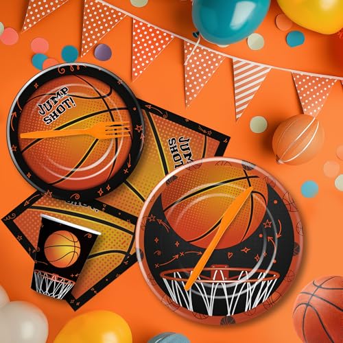 Save 50% on Basketball Party Supplies - Plates, Cups, Banner & More