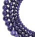 LK-CRAFTS Natural Amethyst Gemstone Round Loose Beads February Birthstone For Jewelry Making Findings /Accessories 1 STRAND 15.5 inches - 8mm
