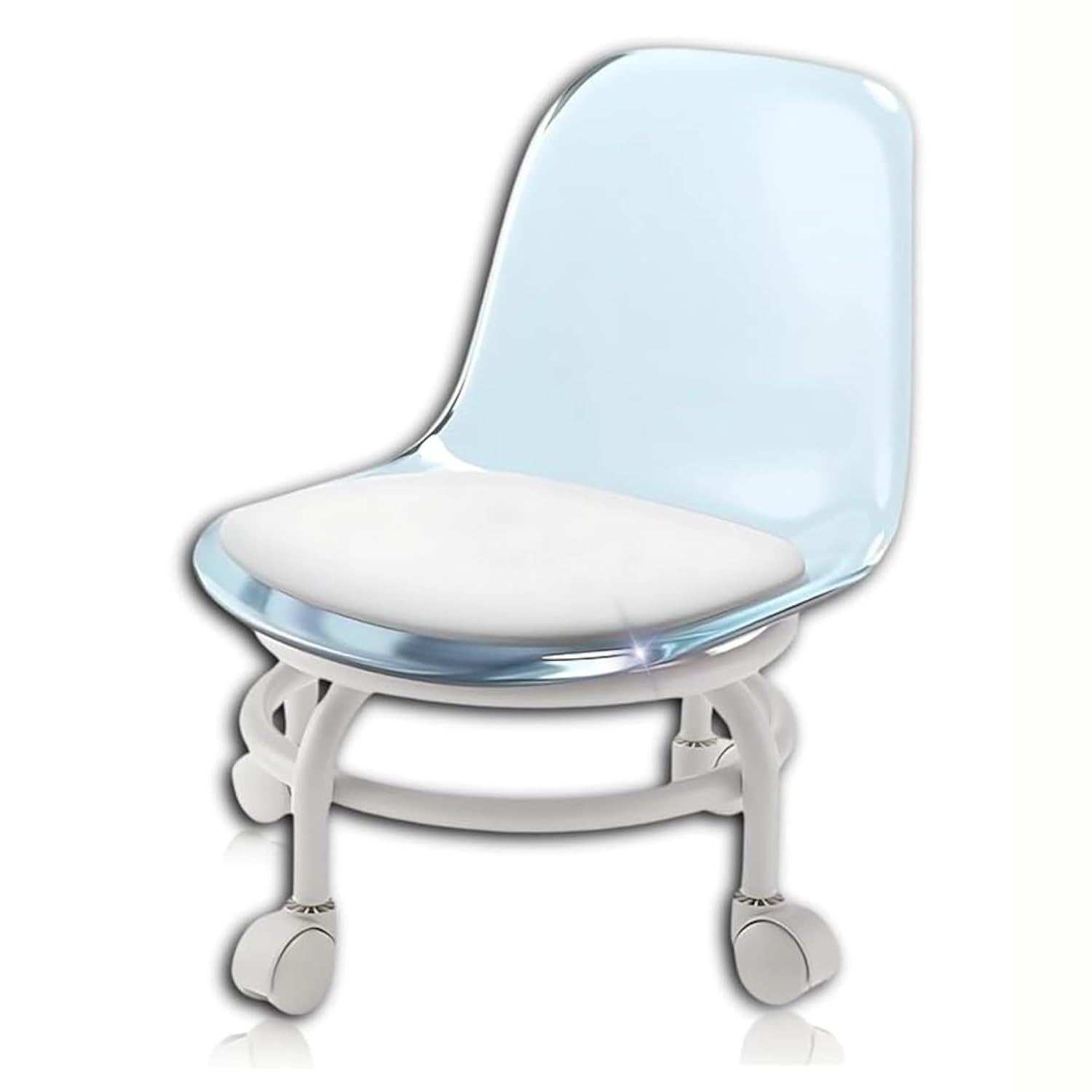 (𝟏𝟓 𝐘𝐄𝐀𝐑𝐒 𝐖𝐀𝐑𝐑𝐀𝐍𝐓𝐘 Rotating Kids Chair with Wheels – Ergonomic PU Leather Mini Stool for Study, Play & Activities | 360° Swivel, Height Adjustable, Comfortable-picture-11