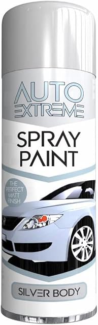 Spray Paint Range Aerosol Wood Metal Plastic Gloss for Alloy Rim Car Van Bike Care Caravan Satin Matt (250ml - SILVER GLOSS)