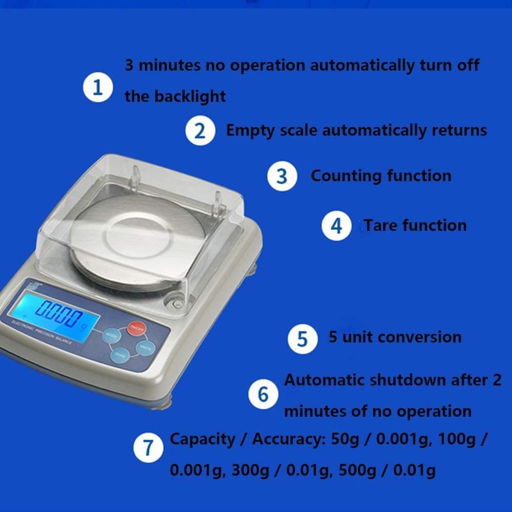 Balanza Electrónica Digital De Precisión para Laboratorio, Balanza Analítica, Balanzas De Alta Precisión para Joyería, Uso Industrial Y Conteo Científico.