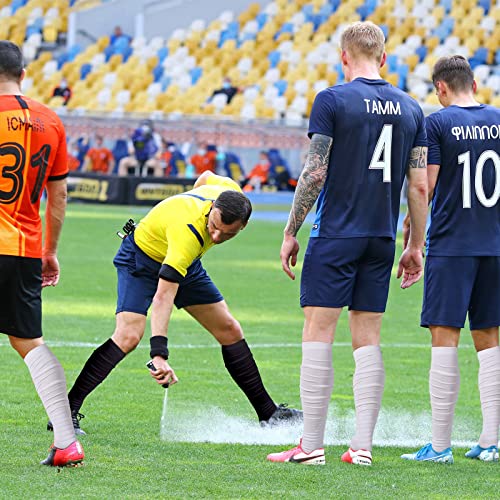 Chuarry 2 Pairs Scrunch Football Socks Non Slip Men Football Socks Extra Long Socks Soccer Socks Over The Knee Athletic (Black, White) #TOP2