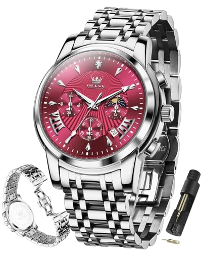 Image of OLEVS Watch for Men Original Chronograph Analog Quartz Waterproof Watch Luxury Premium Businesse Diamond Mens Dress Watches