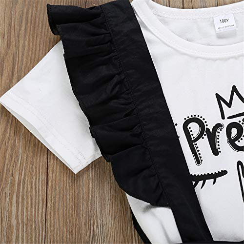 I3CKIZCE 2 STKS Peuter Baby Meisjes Pasen Jurk Set Korte Mouw Ruches T-Shirt + Bonny Grappige Print Jarretelrok Kleine… - Image 8