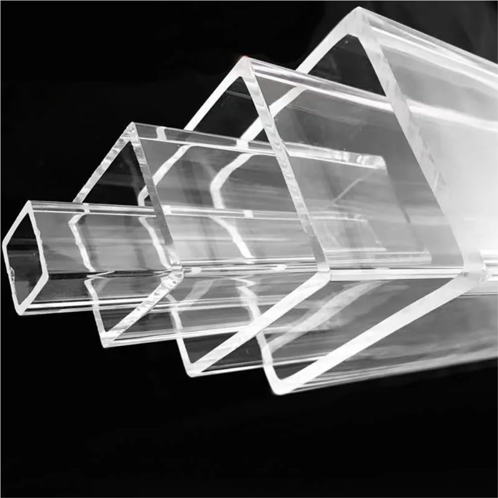 Tube acrylique carré, tube creux en plastique rigide, tube PMMA transparent for matériaux de construction, 1 pièce(240X50X50X3MM)