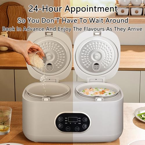 Cuiseur à riz 4L double chambre programmable avec 6 modes de cuisson