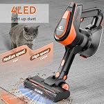 TC-JUNESUN 600W Powerful Corded Stick Vacuum Cleaner with 20000pa Suction, 2 Speed Modes, Lightweight Design for Hardwood Floors & Home Cleaning,23FT Cord Vacuum