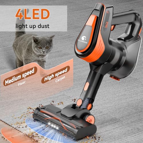 TC-JUNESUN 600W Powerful Corded Stick Vacuum Cleaner with 20000pa Suction, 2 Speed Modes, Lightweight Design for Hardwood Floors & Home Cleaning，23FT Cord Vacuum by TC-JUNESUN - Image 2