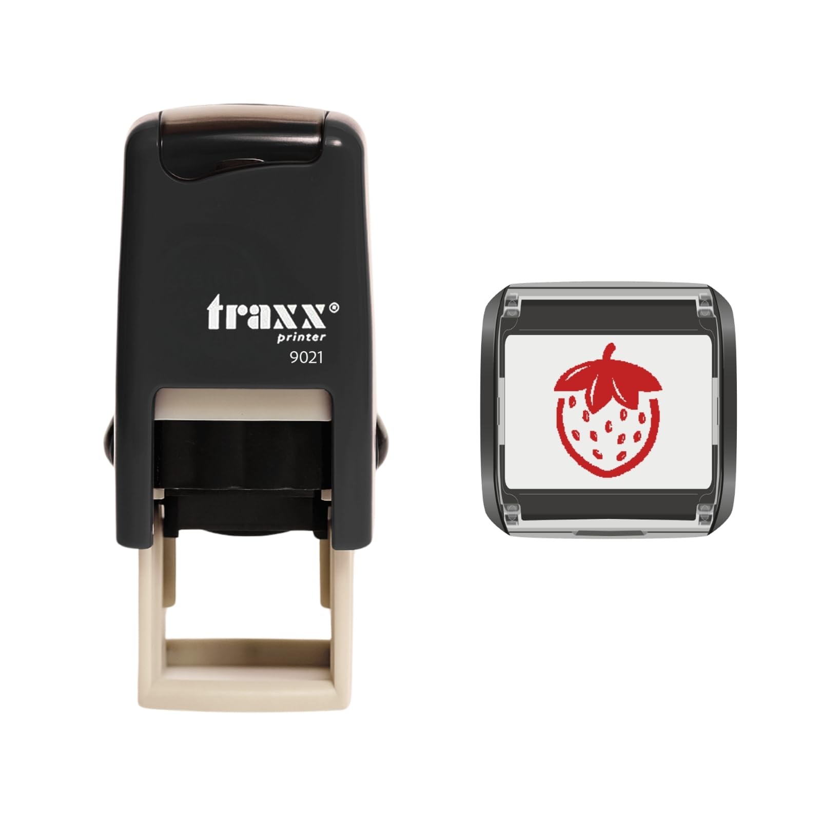 Stamp Design 4U Red Traxx 9021 Loyalty Card Self Inking Rubber Stamp *A Strawberry Design*