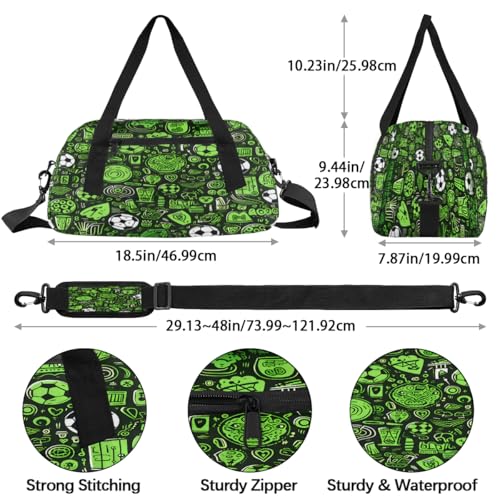 Soccer Games Kids Duffle Bag Boys Girls Small Sport Dance Gym Bag for Overnight Travel Weekender Carry On4