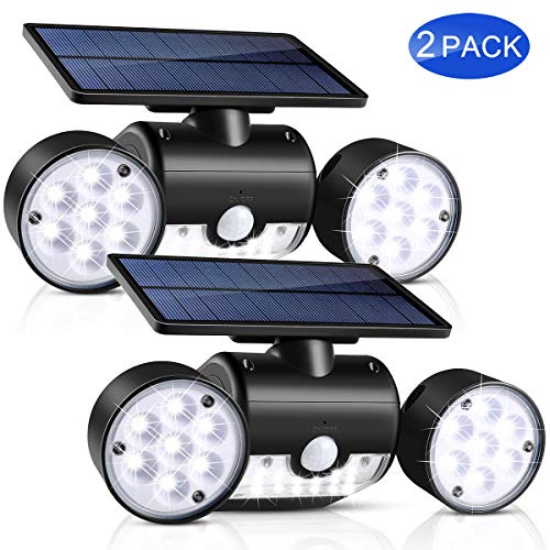 Solar Lights Outdoor, UNIFUN 30 LED Waterproof Solar Powered Wall Lights with Dual