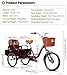JYDQMOLS 20inch Superhandy Single Speed Cruiser Trike with Large Wagons for Shopping Picnic Outing, Three Wheel Cargo Adult Cruiser Bicycle, 3 Wheel Bike for Seniors(1#)