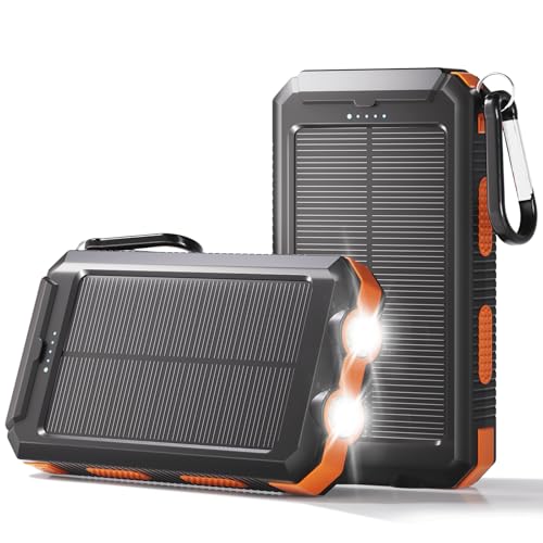 Solar Power Bank 38800mAh Portable Charger for Phone with USB-C, Outdoor Waterproof Battery Pack...