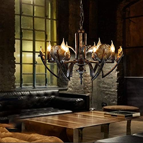 Candelabros de hotel y salas de estar con 6 luces E14 estilo retro americano 3