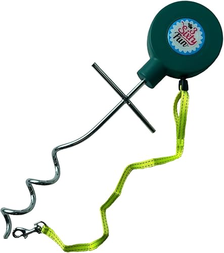 Cables deslizantes de 16 pies para perros Cable de amarre y estaca para perros Gira 360 sin enredos Correa antideslizante para perros para