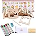 Produktbild Liuer Schablonen Set,60PCS Journal Zubehör Schablonen aus Hölzern Zeichenschablonen Kinder für Bullet Journal Scrapbooking Fotoalbum Gästebuch DIY Geschenkkarten für Jungen und Mädchen Kinder
