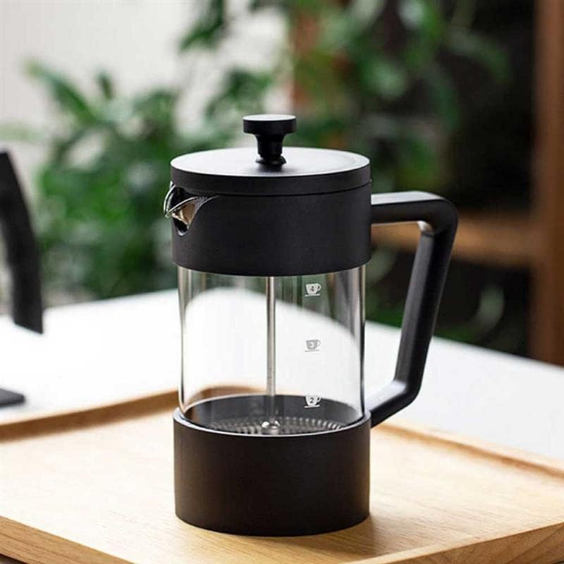 Coffee Press Stainless Steel Coffee Pot Hand Brewed Cafetiere Press with Filter Double Wall Insulation Polish Process Pot Cup Pots(1000ml)