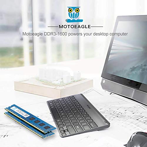 Image of Motoeagle 8GB Kit (4GBX2) DDR3 /DDR3L 1600 UDIMM, PC3 /PC3L 12800U 4GB 2Rx8 1600MHz 1.35V /1.5V 240-Pin Dual Rank Non-ECC Unbuffered Desktop Memory Ram Module Upgrade