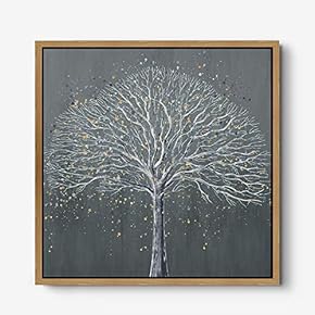 signwin Framed Canvas Wall Art Gold Trees Canvas...