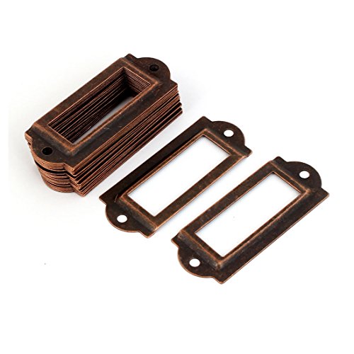 Uxcell File Drawer Label Tag Name Card Holder, Copper Tone, 20 Pieces (A16062000Ux0457) #TOP14