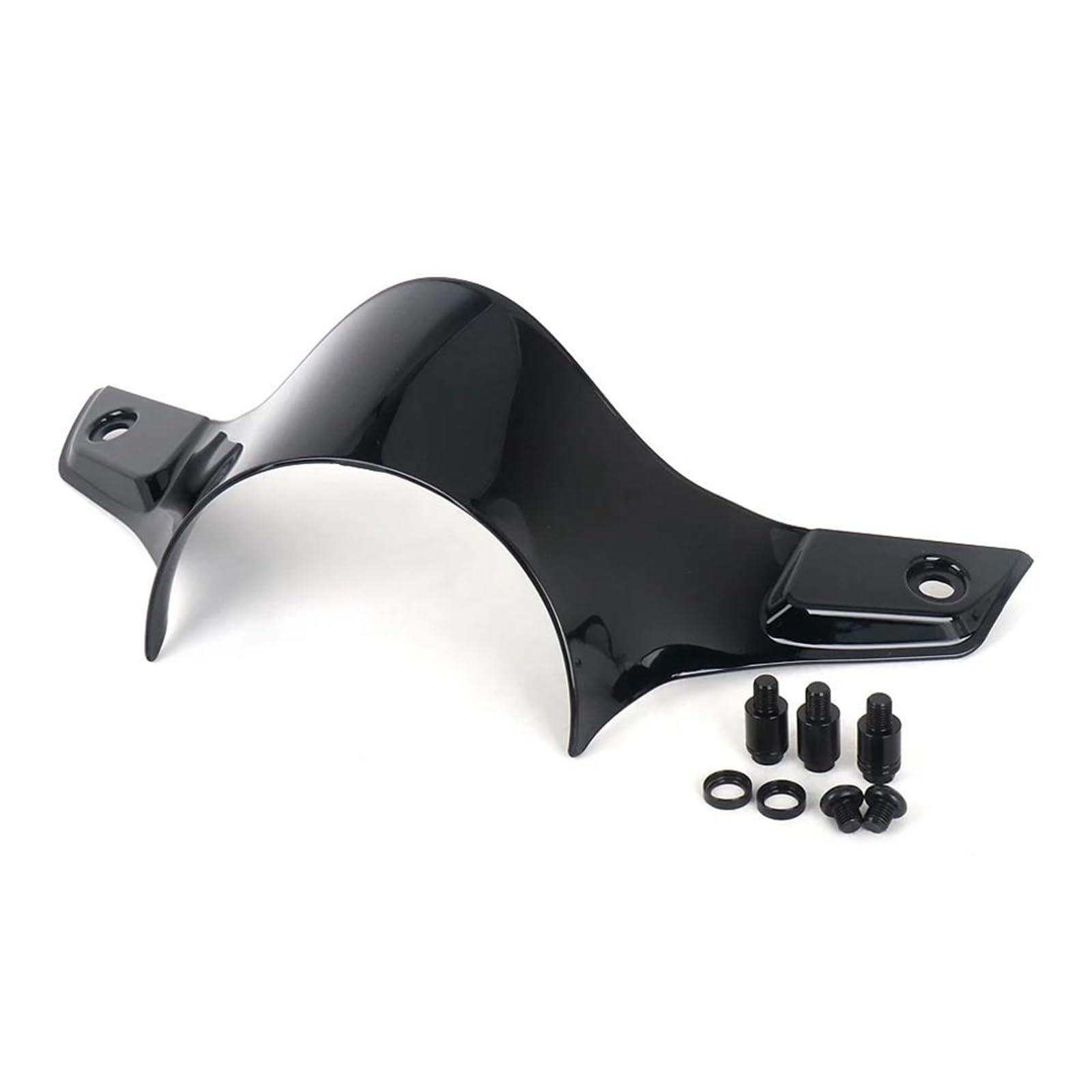 Modern Windschild Für Vespa, GTS 300, Super 2023 2024 - Motorradzubehör Windschutzscheibe Visier Deflektor (Bright Black)