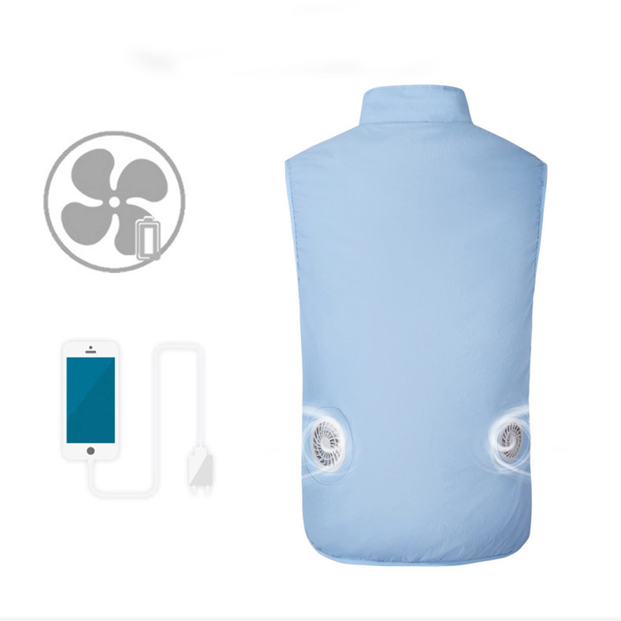 Letuwj Chaleco de protección solar para verano, traje de ventilador, ropa de trabajo