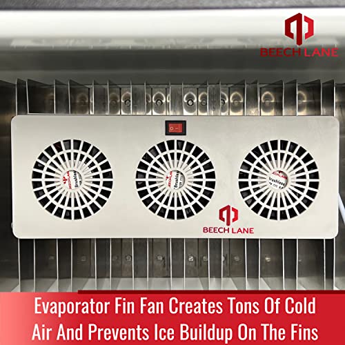 Beech Lane 12V Refrigerator Evaporator Fin Fan, Attaches Directly To Fridge Evaporator Fins, Prevents Ice Buildup And Creates Cold Air, Wired Connection For Constant Power #TOP1