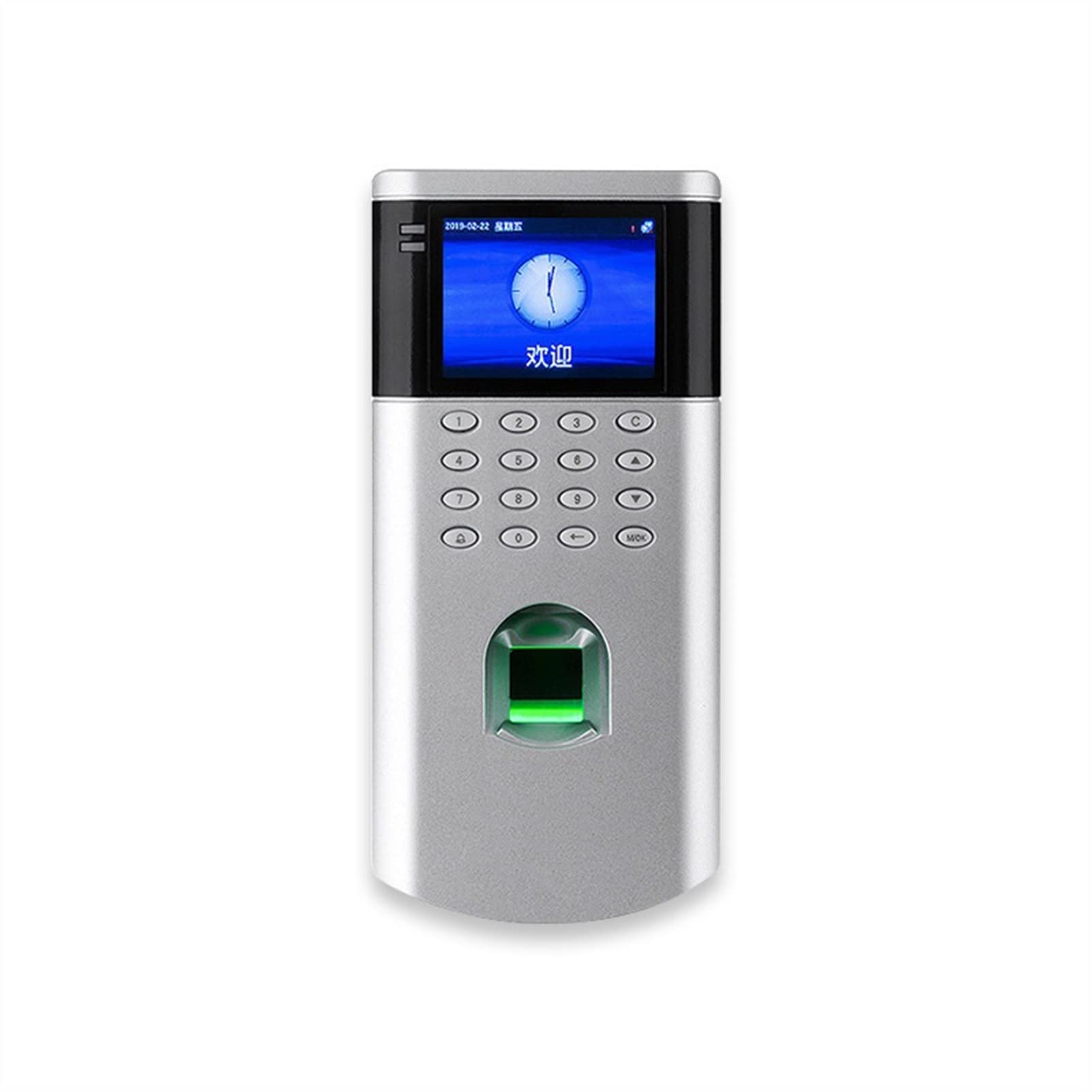 Biometric Employee Attendance Machine OF260 Fingerprint Time Attendance Access Control System Set Swipe Card Integrated Machine Glass Door Induction Electric Control Lock for Small Businesses and Offi