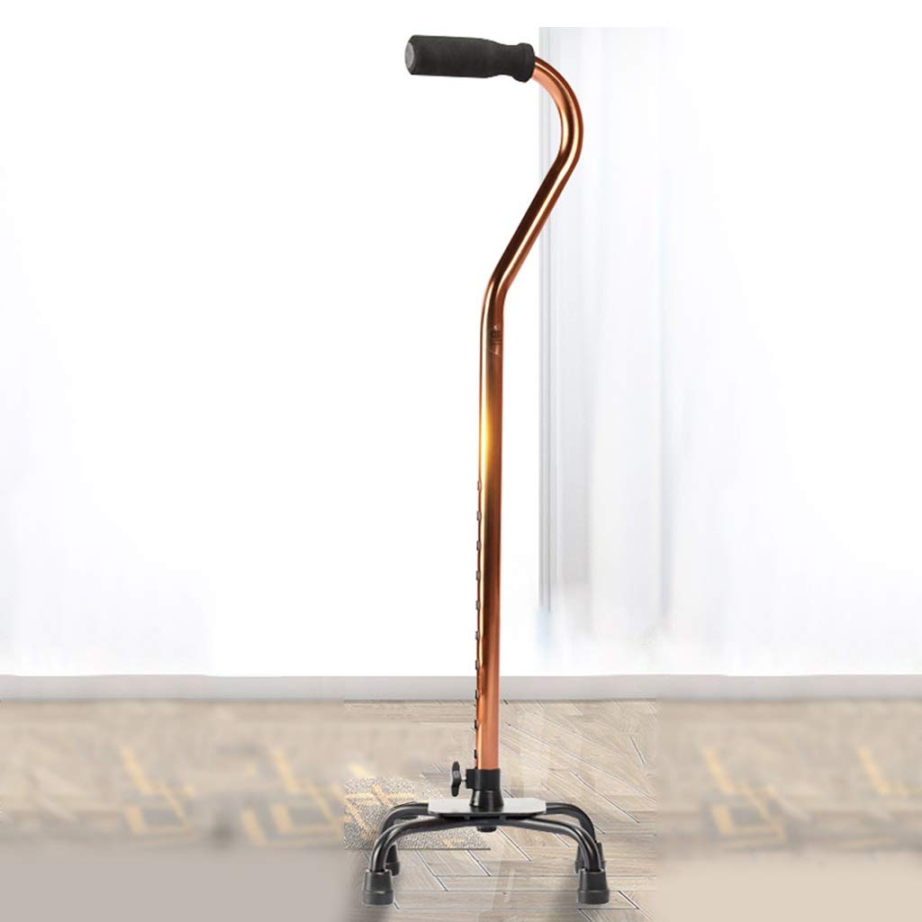 YXCKG Canna da Passeggio, Bastone da Passeggio con Base A 4 Punte per Una Maggiore Stabilità, Quad Cane Regolabile in Altezza 72-96 Cm, Funziona per Uomini O Donne Destrorsi O Mancini