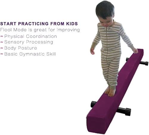Miniatura 7 de 8ft Ultrasimple Adjustable&Foldable Balance Beam,High-Low Floor Beam Suede Gymnastics Equipment,No Tool Require, Gymnastics Beam for