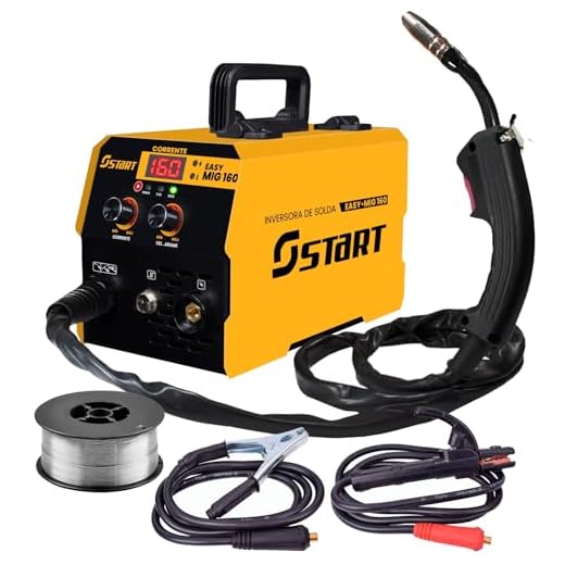 Máquina Solda Inversora Mig 160a Sem Gás 3 Em 1 Tig Lift Eletrodo Easymig Start 220v Cor Amarelo 50 Hz/60 Hz