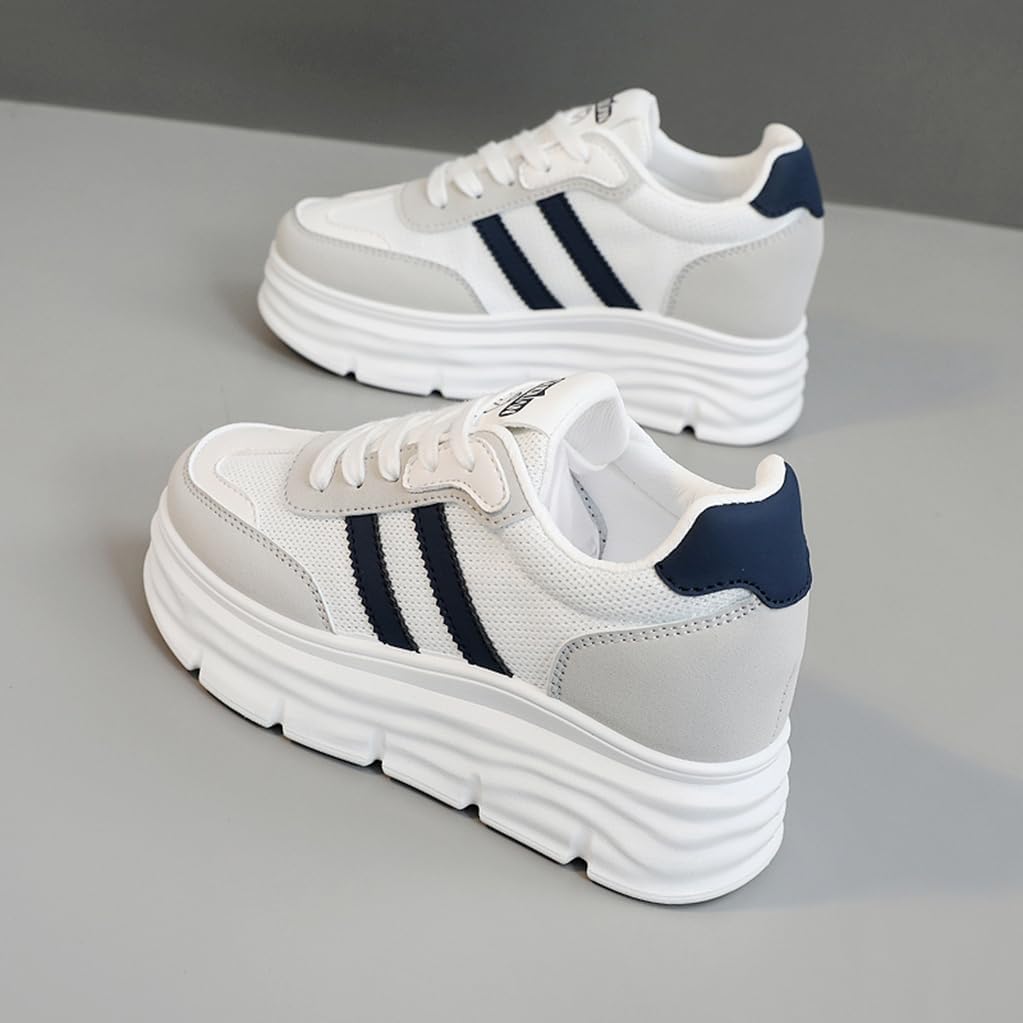 [TQAZQA] 厚底スニーカー レディース シークレットシューズ ウォーキング カジュアルシューズ ダッドスニーカー ハイヒール