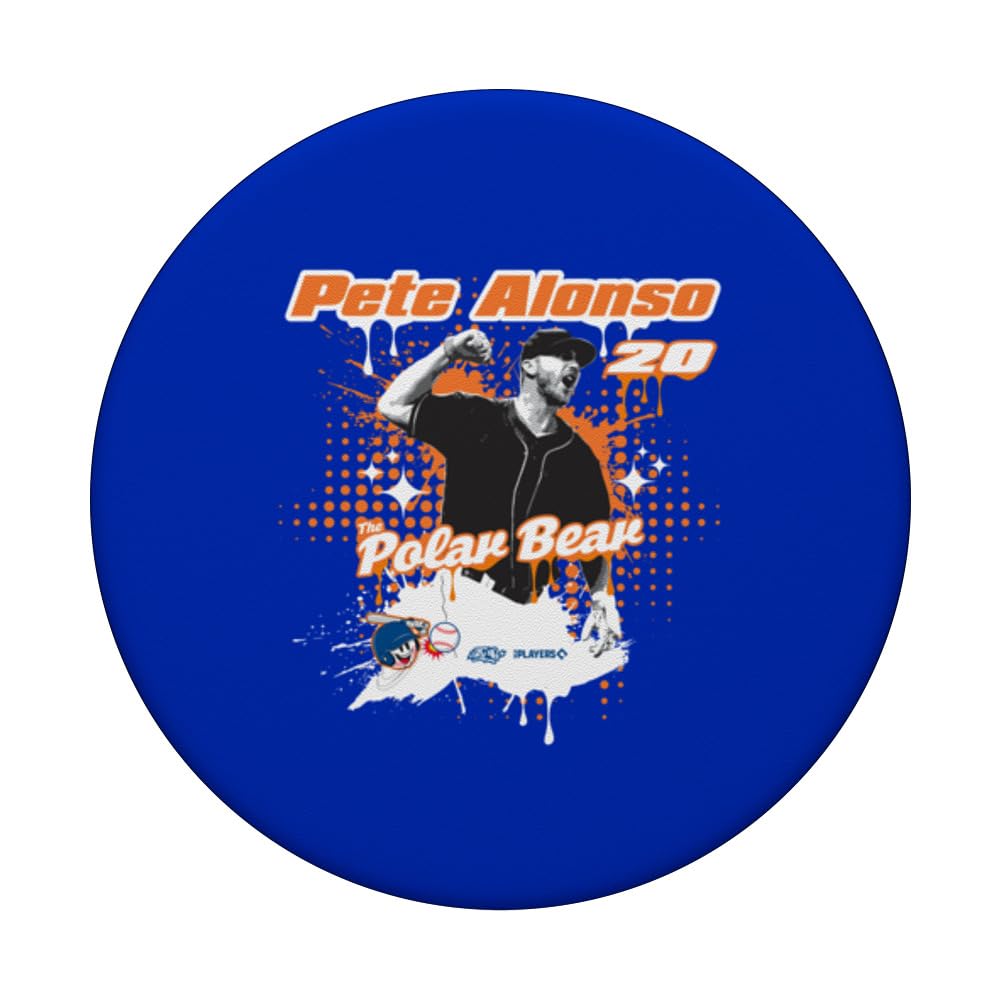Pete Alonso New York Baseball Sket One x MLB Players PopSockets Swappable PopGrip, Black - Image 3