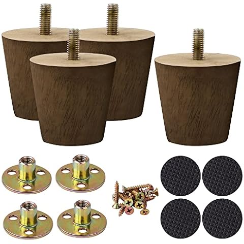sourcing map Solid Wood Furniture Legs Set Cover
