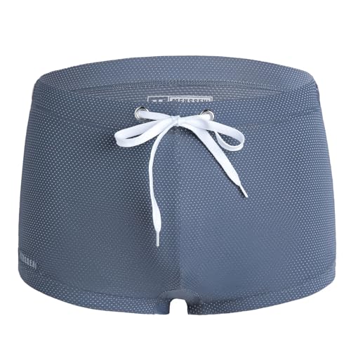 Sexy Swimwear Men's Swimsuits Swim Board Surf Boxer Briefs Trunks Shorts Low Waist Drawstring Tropical Swimming Trunks 12