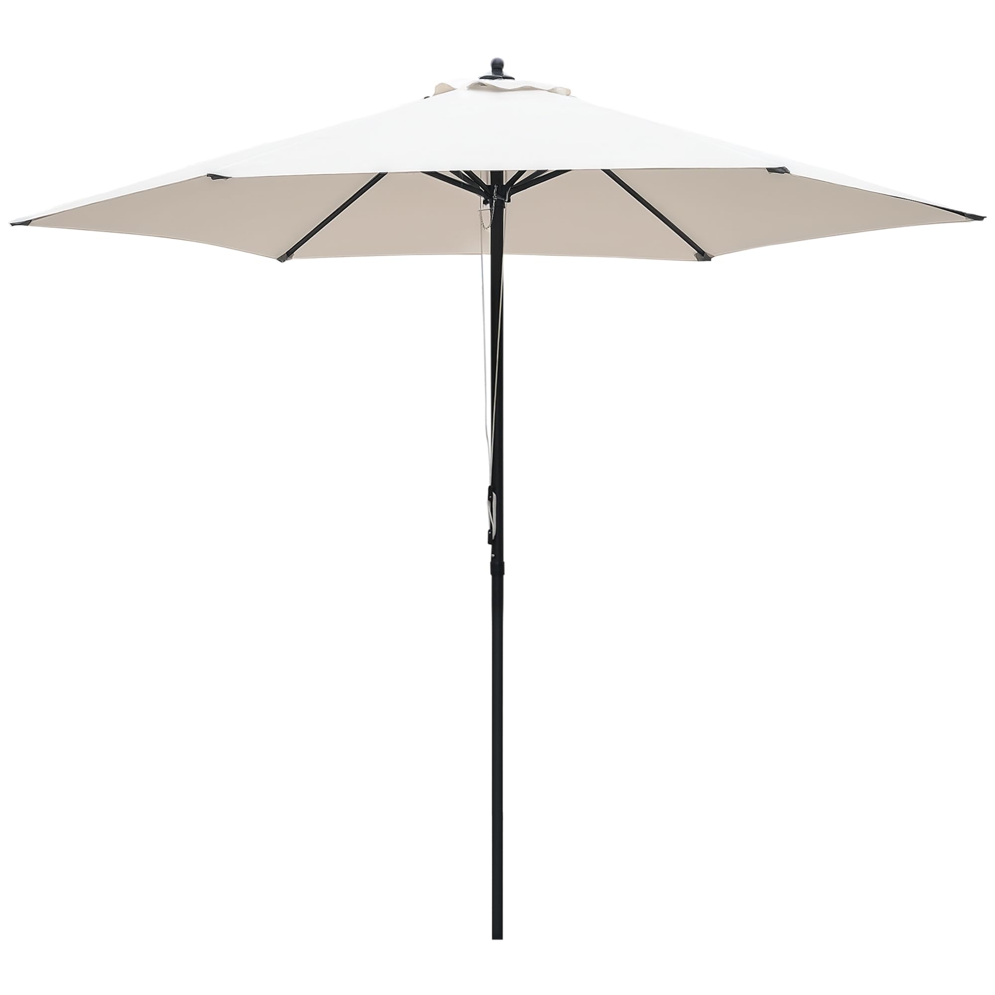 Outsunny 2.8m Garden Parasol Umbrella, Round Outdoor Market Table Umbrella Sun Shade Canopy