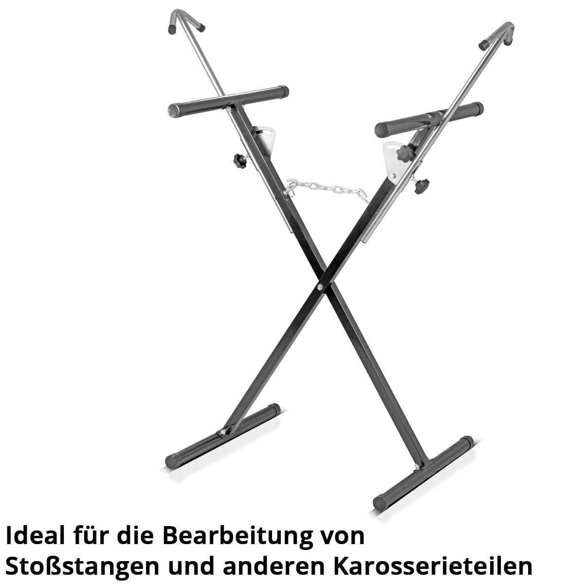 STAHLWERK Klappbarer Stoßstangenständer SKS-30 ST | Montageständer faltbar | stabiler Lackierständer aus Stahl | Arbeitsständer für Autoreparatur | Kfz-Werkstatt | bis zu 60 kg Tragkraft