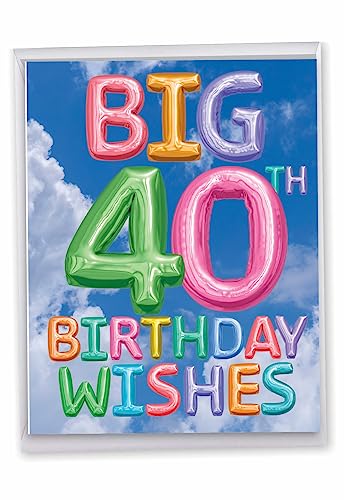 Grande carte d'anniversaire de groupe J5651BMBG-US format XL pour signatures